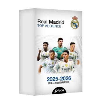 2025-26 DAKA Top Audience Real Madrid – Hobby Box – 24 Carduri – 3 Carduri Numerotate Garantate