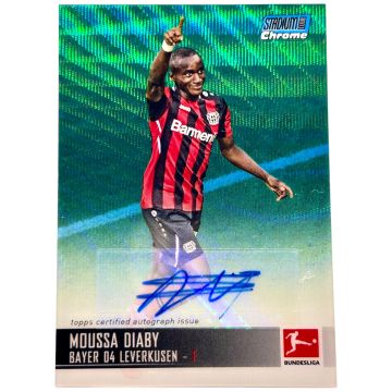 Moussa Diaby 2021-22 Topps Stadium Club Chrome Bundesliga - Auto 60/79 #CAC-MD Bayer Leverkusen