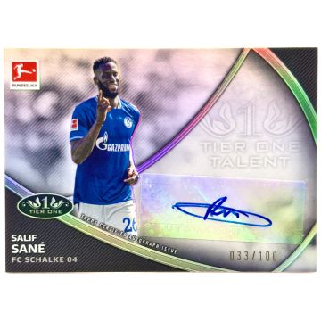 Salif Sane 2020-21 Topps Tier One Bundesliga - Talent AUTO 033/100 #TT-SS FC Schalke 04