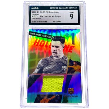 Marc-Andre Ter Stegen 2023-24 Daka FC Barcelona - Holocene Jerseys GAME USED Shirt 16/65 #JSY-11 CGC 9