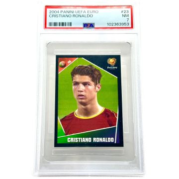 Cristiano Ronaldo 2004 Panini Uefa Euro 2004 Rookie RC #23 PSA 7 Portugalia