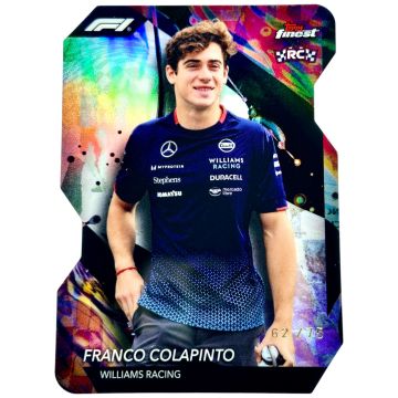 Franco Colapinto 2024 Topps Finest Formula 1 - Uncommon Die-Cut Rookie RC 62/75 #120 Williams