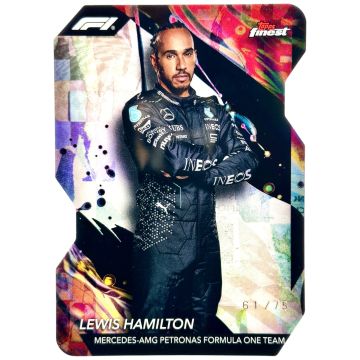 Lewis Hamilton 2024 Topps Finest Formula 1 - Uncommon Die-Cut Refractor 61/75 #196 Mercedes