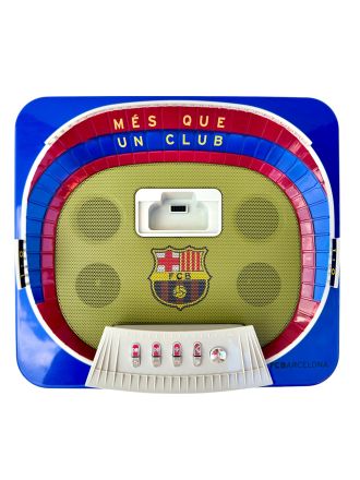 Boxe FC Barcelona cu Radio, ceas și alarmă in forma stadionului Camp Nou.