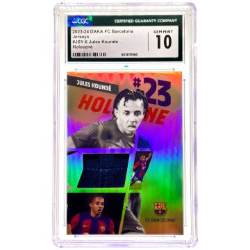 Jules Kounde 2023-24 Daka FC Barcelona Holocene - Game used RELIC 40/65 #JSY-6 CGC 10
