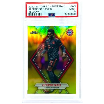 Alphonso Davies 2022-23 Topps Chrome Bayern Munchen - GOLD 02/20 #BAY-AD PSA 9 