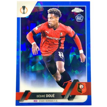 Desire Doue 2022-23 Topps Chrome Sapphire - Rookie RC Refractor #48 Stade Rennais 