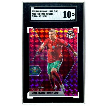 Cristiano Ronaldo 2021 Panini Mosaic Uefa Euro 2020 - Pink Camo #160 Portugalia SGC 10