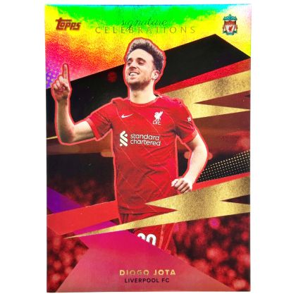 Diogo Jota 2021-22 Topps Liverpool FC Team Set - Signature Celebrations #41 7/10