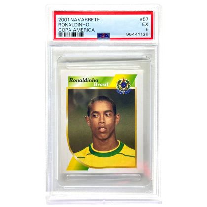 Ronaldinho 2001 Navarrete Copa America ROOKIE #57 Brazilia PSA 5