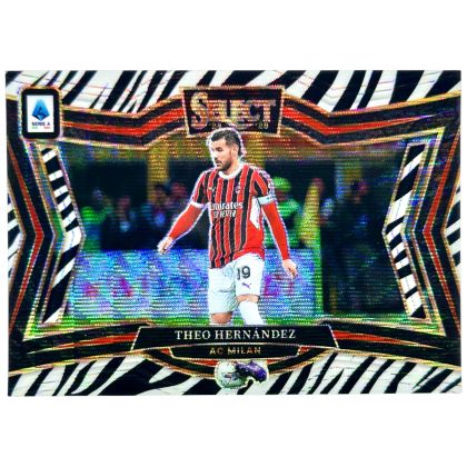 Theo Hernandez 2024-25 Panini Select Serie A - Zebra Prizm SSP #221 AC Milan