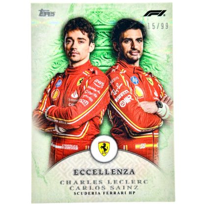 Charles Leclerc / Carlos Sainz 2024 Topps F1 Eccelenza - La Squadra Green 15/99 Ferrari