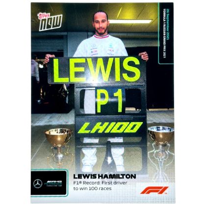 Lewis Hamilton 2021 Topps Now F1 #55 1st driver to win 100 Races Mercedes