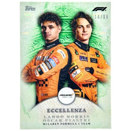 Lando Norris / Oscar Piastri 2024 Topps Eccellenza Formula 1 - La Squadra GREEN 14/99 Mclaren