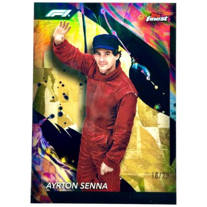 Ayrton Senna 2024 Topps Finest Formula 1 - Uncommon GOLD Refractor 18/25 #184 Mclaren