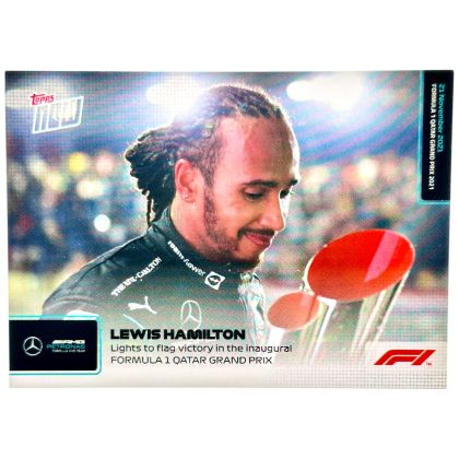 Lewis Hamilton 2021 Topps Now Formula 1 F1 #74 lights to flag victory Qatar