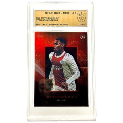 Ryan Gravenberch 2022 Topps Knockout UCL - RED 2/5 GSG 8 Ajax Amsterdam