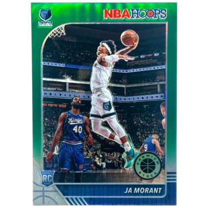 Ja Morant 2019-20 Panini NBA Hoops - Premium Stock Green Prizm Rookie RC #259 Memphis Grizzlies