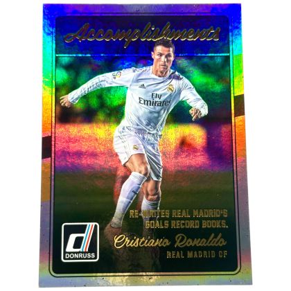 Cristiano Ronaldo 2016-17 Panini Donruss Soccer - Accomplishments Holo #17 Real Madrid 