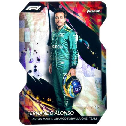 Fernando Alonso 2024 Topps Finest Formula 1 Uncommon Die-Cut 27/75 #111