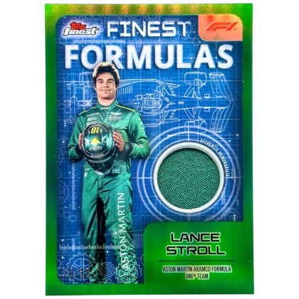 Lance Stroll 2024 Topps Finest Formula 1 - Relic Green Refractor 16/50 #FF-STR Aston Martin