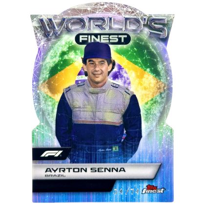 Ayrton Senna 2024 Topps Finest Formula 1 - World's Finest Die-Cut 04/74 #WF-20 Mclaren