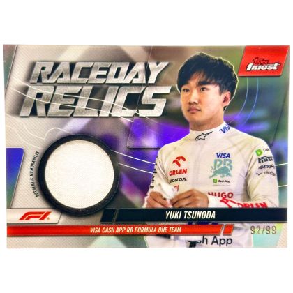 Yuki Tsunoda 2024 Topps Finest Formula 1 - Raceday Relics 92/99 #RDR-TUS Visa Cash RB