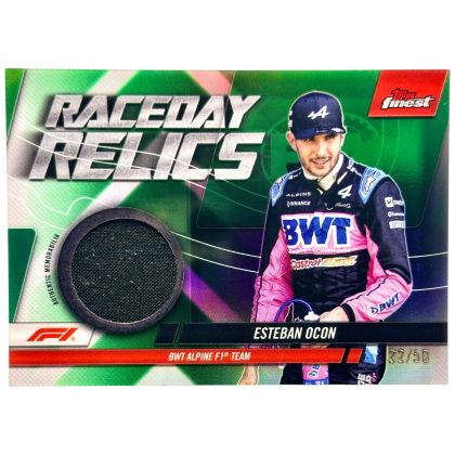 Esteban Ocon 2024 Topps Finest Formula 1 - Raceday Relics Green 22/50 #RDR-OCO Alpine