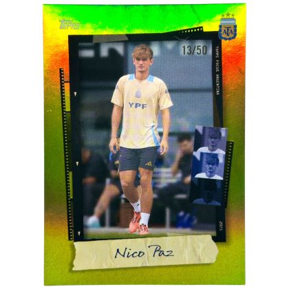 Nico Paz 2025 Topps Focus Argentina - GOLD 13/50 