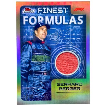 Gerhard Berger 2024 Topps Finest Formula 1 - Relic Memorabilia Refractor 23/99 #FF-BER