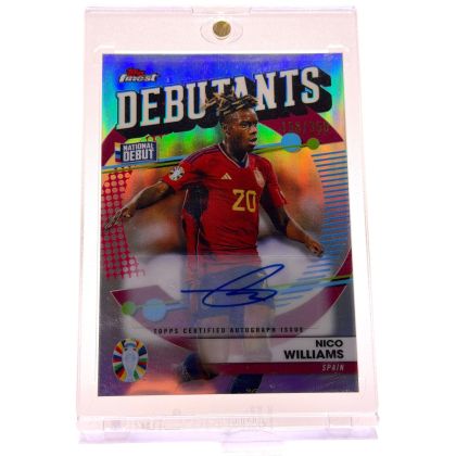 Nico Williams 2023 Topps Finest Debutants - AUTO 158/350 #FD-NW Spania