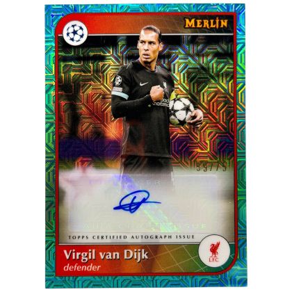 Virgil Van Dijk 2024-25 Topps UCC Merlin AUTO 59/75 #AU-VD Liverpool FC