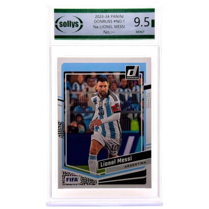 Lionel Messi 2023-24 Panini Donruss Soccer #1 Argentina Sollys 9.5