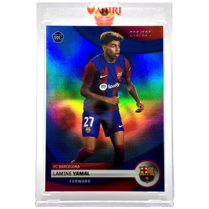 Lamine Yamal 2023-24 Topps UEFA Club Competitions - Rookie RC 202/250 NAVY BLUE #23 FC Barcelona
