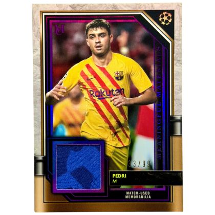 Pedri 2021-22 Topps UCL Museum Collection Relic #MMR-P 33/99 FC Barcelona
