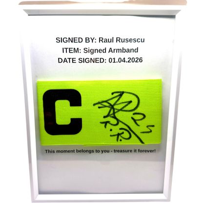 Raul Rusescu - Banderola de capitan cu autograf (semnata personal) + certificat de autenticitate    