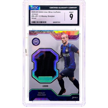 Wesley Sneijder 2025 Daka Ineffable Jerseys Relic #IN-JSY-12 7/45 SIlver Inter Milano CGC 9