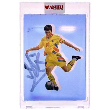 Gheorghe Hagi  - On Card AUTO pe card personalizat + certificat de autenticitate 