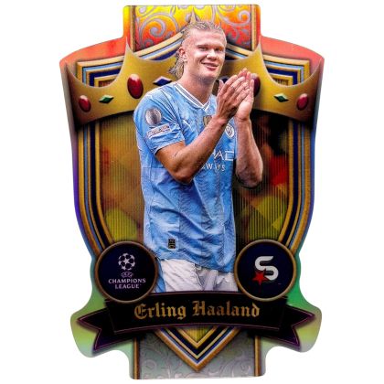 Erling Haaland 2023-24 Topps UEFA UCL Superstars Royalty Crown Shield #ROY-2 Manchester City