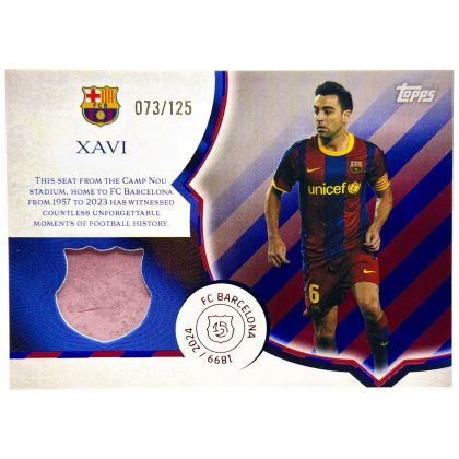 Xavi 2025-26 Topps FC Barcelona 125 Anniversary - Camp Nou Seat Relic 73/125 #CS-XV