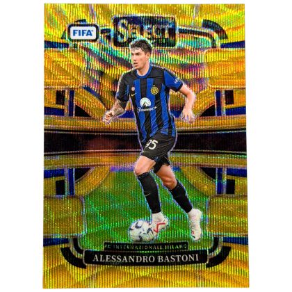 Alessandro Bastoni 2023-24 Panini Select Serie A Soccer - Gold Wave 05/10 #36 Inter Milan