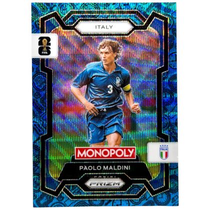 Paolo Maldini 2025-26 Panini Monopoly Prizm World Cup - Blue Wave #37 Italia