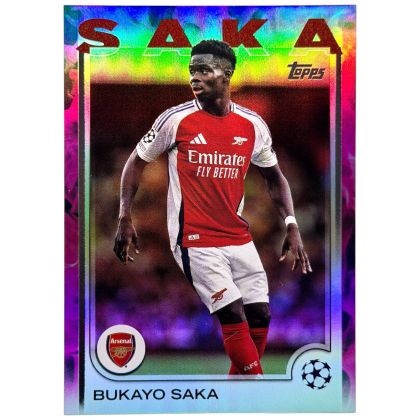Bukayo Saka 2024-25 Topps UCC Flgaship - PINK 54/75 #77 Arsenal