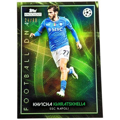 Khvicha Kvaratskhelia 2023-24 Topps Knockout UCC - Green 24/99 Napoli