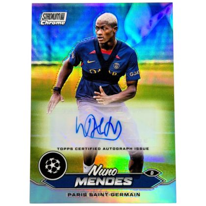 Nuno Mendes 2023-24 Topps Chrome Stadium UCL - AUTO #CA-NM PSG