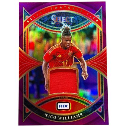 Nico Williams 2024-25 Panini Select Fifa Soccer - Patch Purple 45/49 #SW-NW Spania