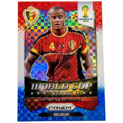 Vincent Kompany 2014 Prizm World Cup Stars - Red White & Blue Power Plaid #4 Belgia