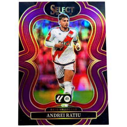 Andrei Ratiu 2025-26 Panini Select La Liga - Mezzazine Purple Prizm 106/125 #154 Rayo Vallecano