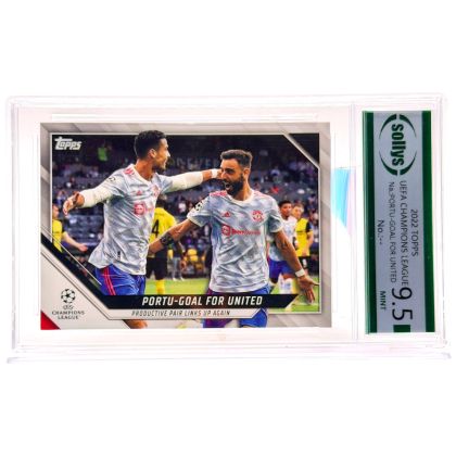 Cristiano Ronaldo 2021-22 Topps Champions League - Portu-Goal for United #128 Manchester United SOLLYS 9.5
