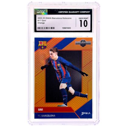 Gavi 2022-23 Daka FC Barcelona Holocene - Orange 25/25 #NO-11 CGC 10